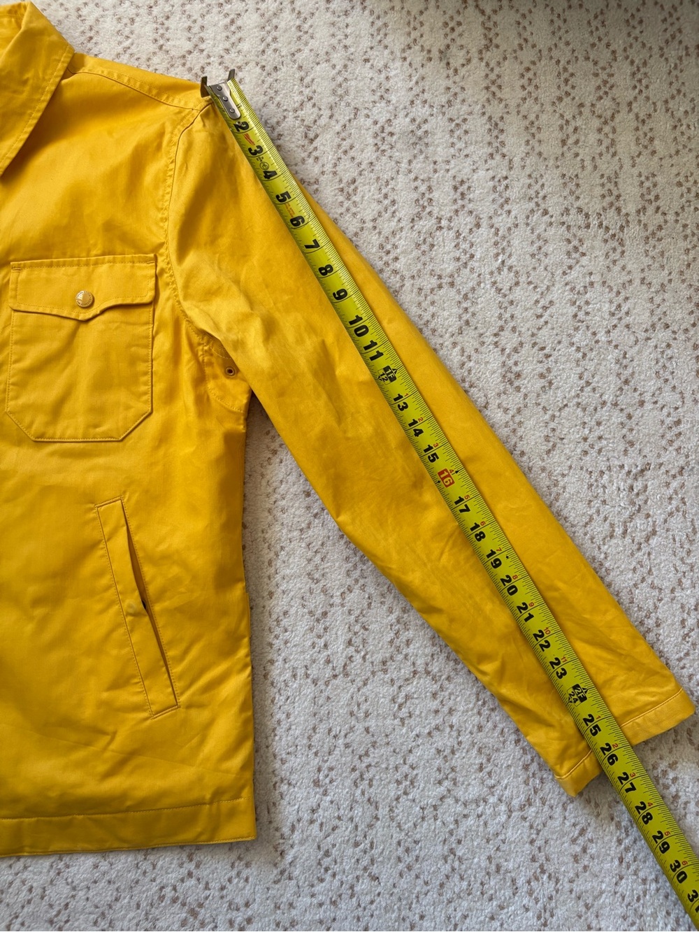 Taylor Stitch Watts Chore Utility Rugged Outdoor Waxed Jacket Canary Size 40/M - Picture 15 of 16